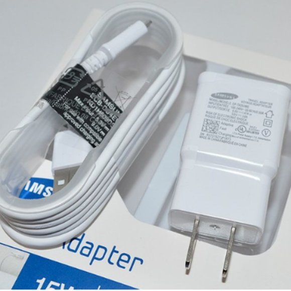 Samsung Fast Charge 15W USB TYPE C  Wall Charger Block and Cable for S9 to S23 - Picture 4 of 10